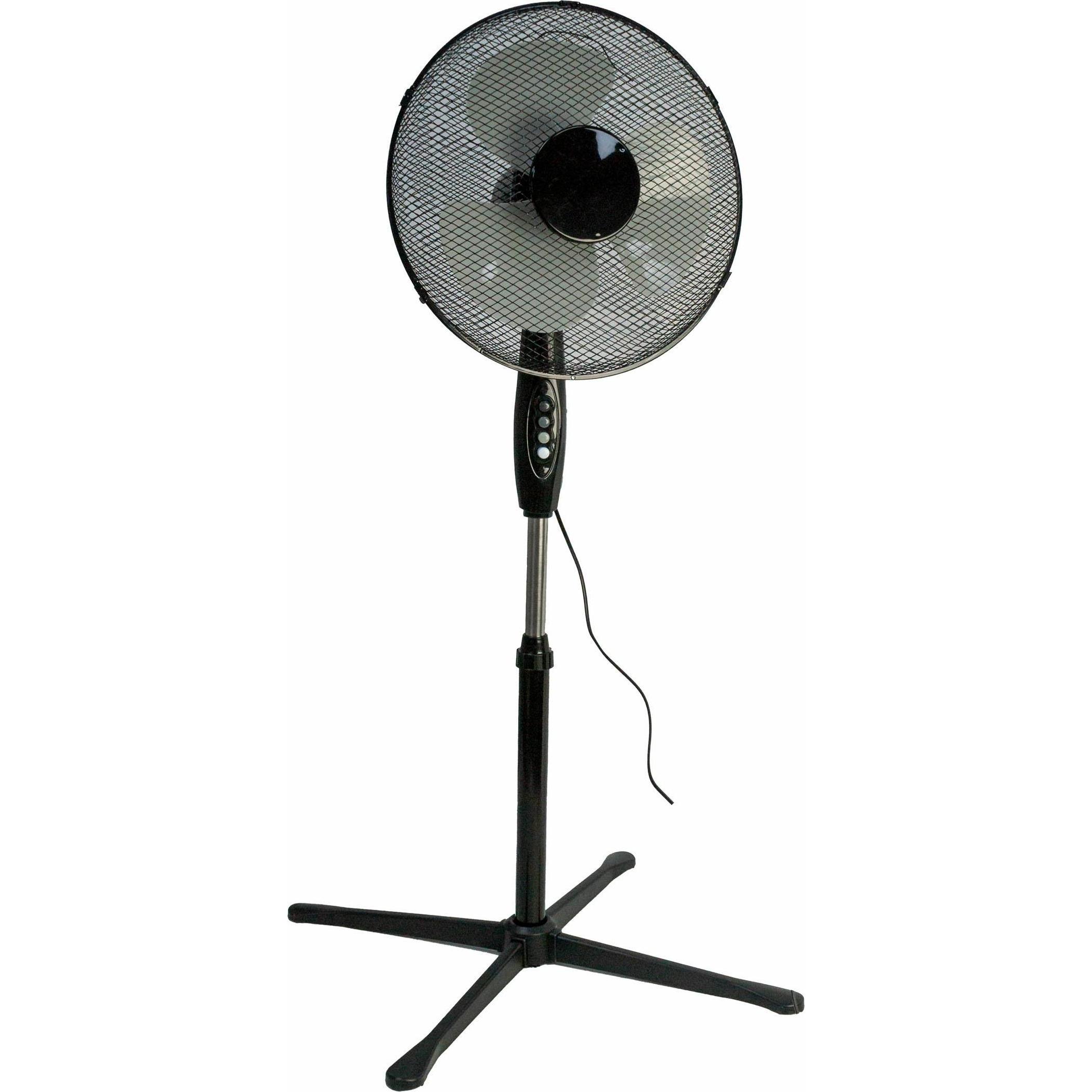 Volten Volteno Wentylator Podłogowy Czarny 40cm Podstawa Krzyżak, Ventilatore, Nero