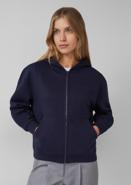 Produktbild s.Oliver Sweatshirt Jacke Angeraute Sweatshirtjacke mit Stickerei (34)