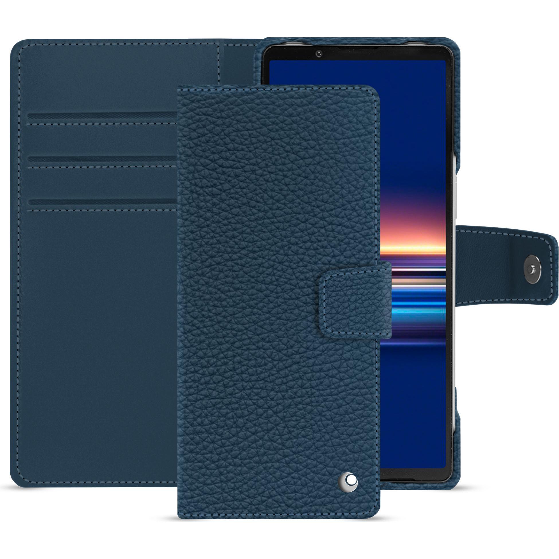 Thumbnail - Noreve Lederschutzhülle Sony Xperia 5 V (Sony Xperia 5 V), Smartphone Hülle, Blau