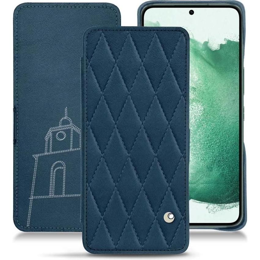 Thumbnail - Noreve Lederschutzhülle horizontal (Samsung Galaxy S22+ 5G), Smartphone Hülle, Blau