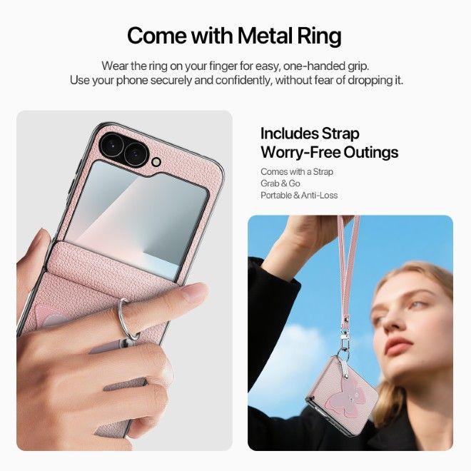 Produktbild Dux Ducis Back panel cover case LUVY for SAMSUNG Z FLIP 7 FE/W25 FLIP/ Z FLIP 6 pink (Samsung Galaxy Z Flip6, Samsung Galaxy Z Flip7, Samsung Galaxy Z Flip7 FE)