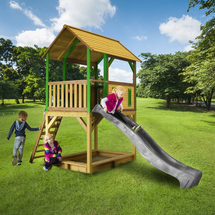 Immagine prodotto Axi Pumba Play Tower Marrone/Verde - Scivolo Grigio