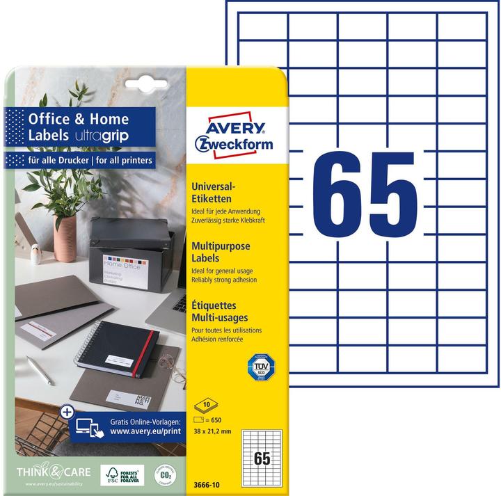 Actual product image Avery QUICKPEEL - Universal labels