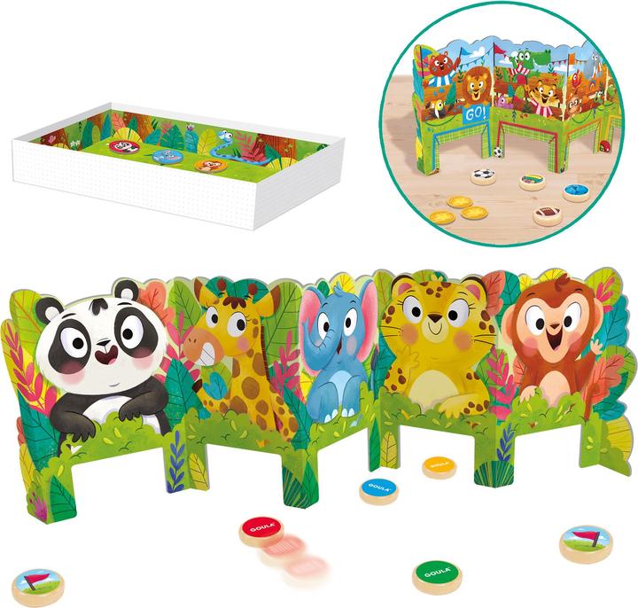 Actual product image Goula Jungle race, d/f/i from 3 years, 2-4 players, 2 games in 1 (French, German, Italian, 2 - 4 Players)
