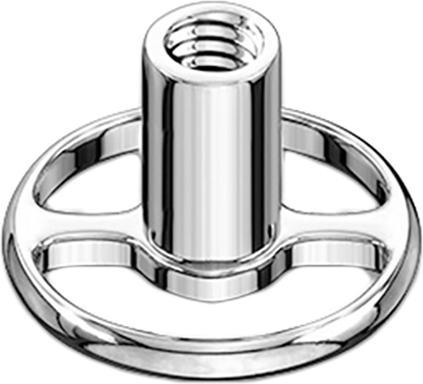 Image du produit Star Piercing Ancrage dermique stérile rond deux trous (sans laiton, Titane)