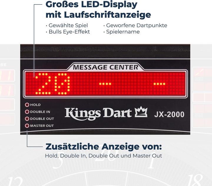 Actual product image Kings Dart Elektronische Dartscheibe Profi Turnier 1.0