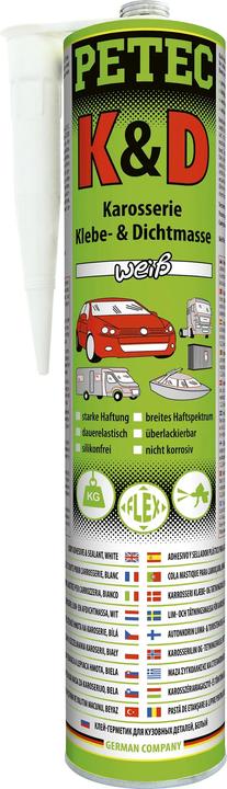 Actual product image Petec Bodywork adhesive/sealant, white, 310 ml (402 g, 310 ml)