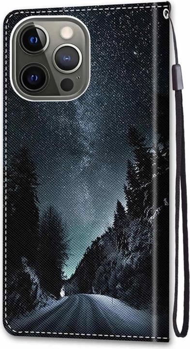 Produktbild Ueli Express iPhone 13 Pro Buch Etui Tasche mit Kartenfach Nachthimmel (Apple iPhone 13 Pro)