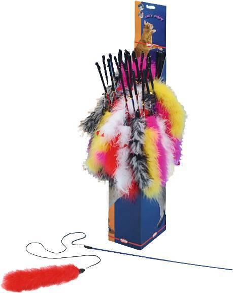 Nobby Plastikangel mit Federspielzeug (Play fishing rod cat)