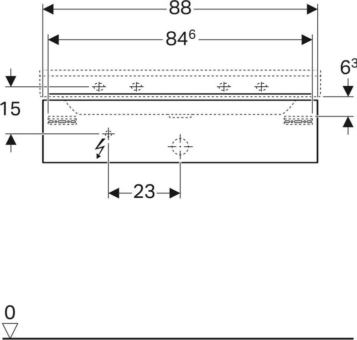 Produktbild Geberit Waschtischunterschrank Xeno wei hochglanz 1 Auszug fr 90 cm 500508011 (88 x 46 x 22 cm)