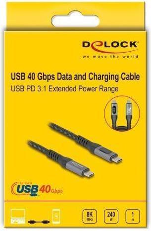 Image du produit Delock USB type C - USB type C (1 m, USB 4.0, 240 W)