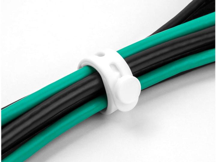 Actual product image Delock Cable Tie Black/White 118 mm x 12 mm 10 pieces (118 mm, 10 pcs.)