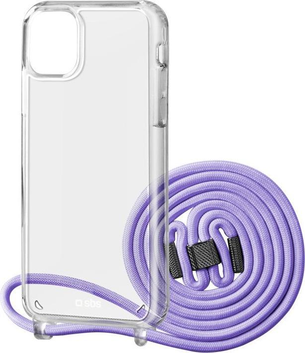 Immagine prodotto SBS Custodia trasparente con cordino colorato per iPhone 12/12 Pro (Realme 12 Pro+, Apple iPhone 12)