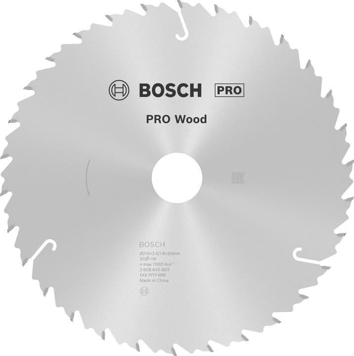 Image du produit Bosch Professional Zubehör Lame de scie circulaire PRO Wood, 210 x 2.4 x 30 mm