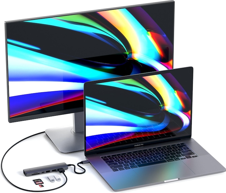 Immagine prodotto Satechi USB-C Slim Multi-porta (USB-C, 7 Porti)