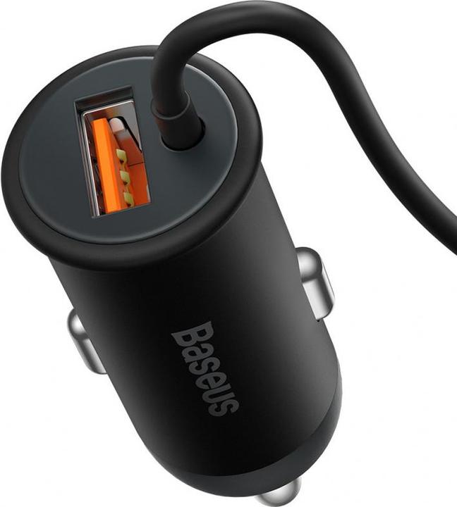 Productafbeelding Baseus Magnetische autotelefoonhouder CW01 aan ventilatierooster met autolader USB-A, 15W + 25W (zwart)