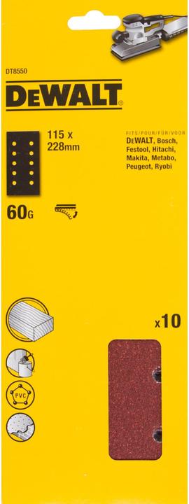 Produktbild DeWalt Schleifpapier Klettfix (60)
