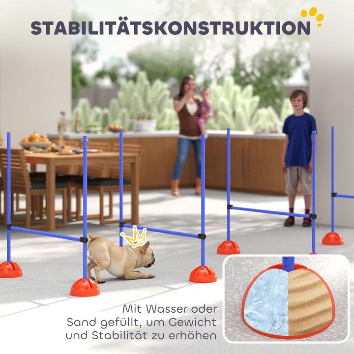 Immagine prodotto PawHut Agility Set Hunde Kunststoff Blau (Taglia unica, Destrezza)