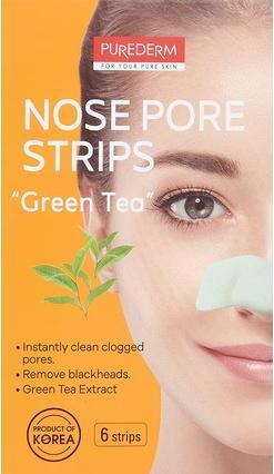 Purederm Nose Pore Strips Tea Tree Cleansing Patch For Nose 6 Pcs. (Mitesserentferner)