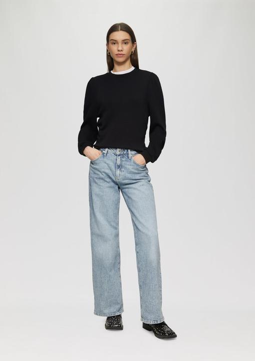 Produktbild s.Oliver Sweatshirt Viskosemix-Sweatshirt mit Puffärmeln (S, XS)