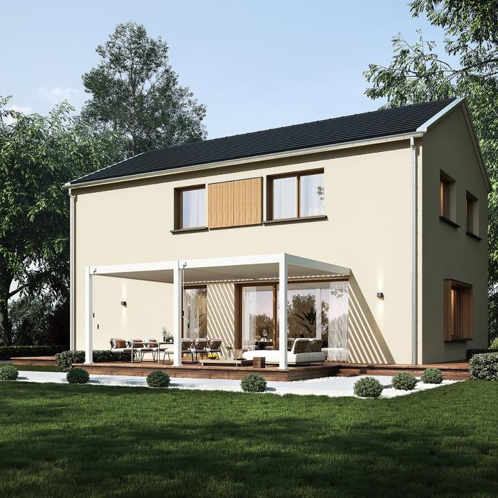 Image du produit Weide Pergola murale Deluxe Plus | Toit à lames en aluminium | 4 x 6 M | blanc | Pergola murale (400 cm, 600 cm)