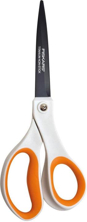 Actual product image Fiskars Titanium Non Stick™ Scissors white-orange 21.0 cm (21 cm)