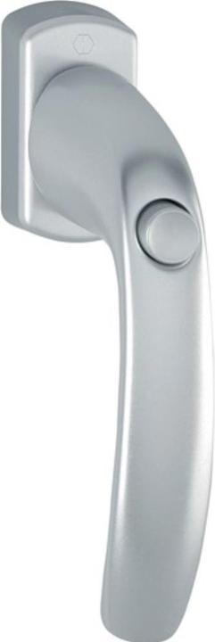 Hoppe Maniglia New York 0810SV/U10 Alluminio F9016 / bianco traffico 32 mm autobloccante