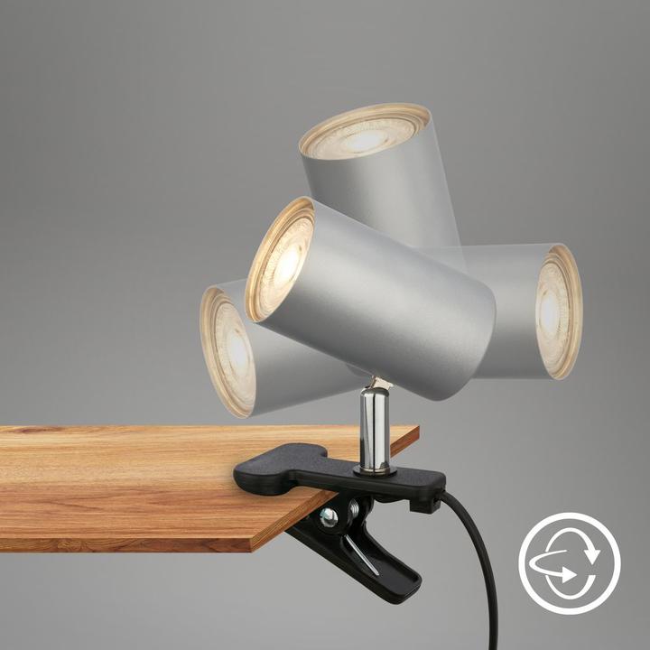 Immagine prodotto Briloner Lampada a morsetto, 1xGU10/max.9W excl., cromo-opaco (GU10)