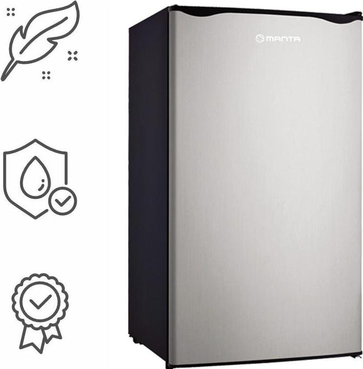 Immagine prodotto Manta MM520PS Frigorifero 91L Argento Inox/Nero (91 l)