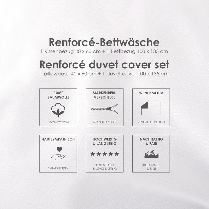 Actual product image Babybest Moon and Stars bed linen "Made in green" (100 x 135 cm, 40 x 60 cm)