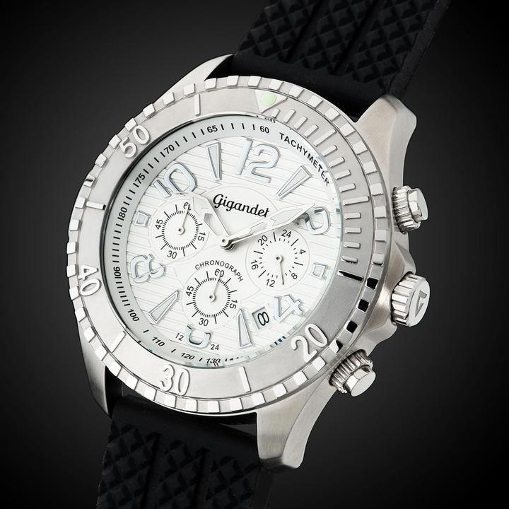 Actual product image Gigandet Analog Dive Chronograph with Date Function and Silicone Strap