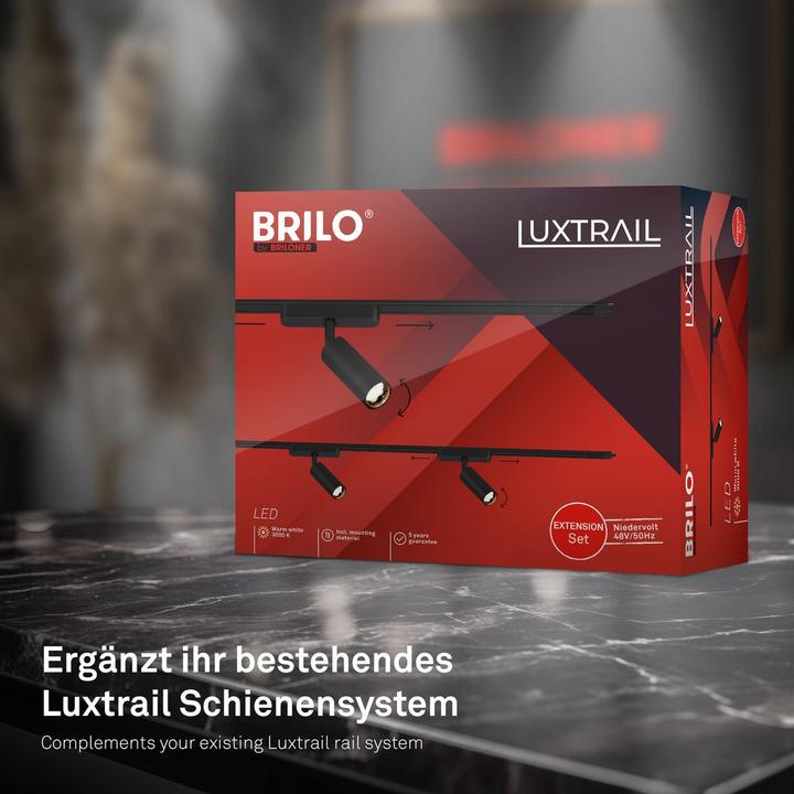 Produktbild Briloner LUXTRAIL NV Schienensystem - Erweiterungs-Set, Schwarz, 2x LED / 5W (450 lm)