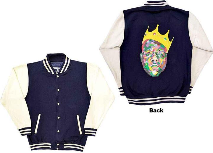 Actual product image Biggie Smalls Crown Back Print Varsity-Jacket (L)