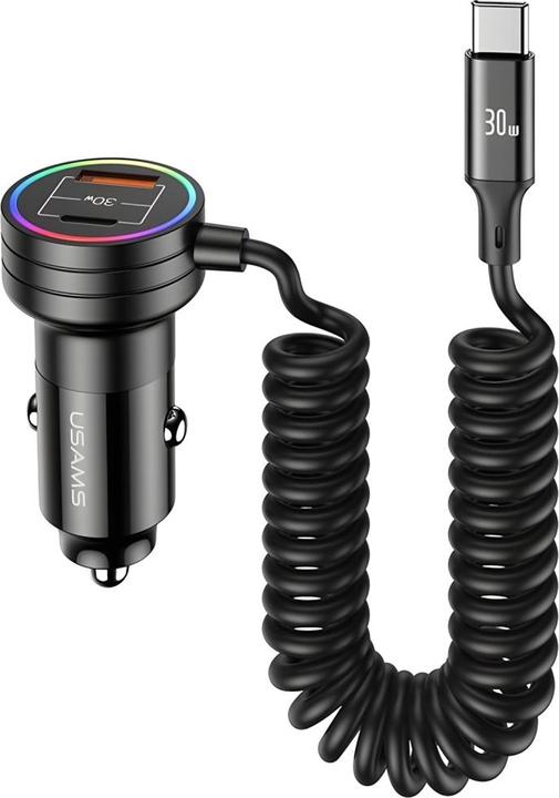 Image du produit Usams Chargeur de voiture avec câble de type C