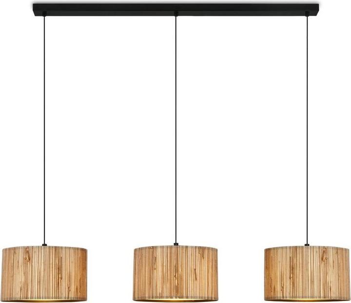 Produktbild Briloner Pendelleuchte, Schwarz / Natur, exkl.3x E27/max. 10W (E27)