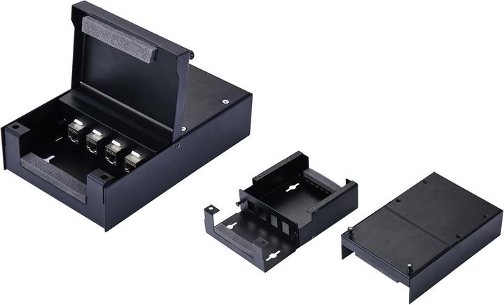 Actual product image Value Wall case for 4x Keystones, black (Keystone module holder)