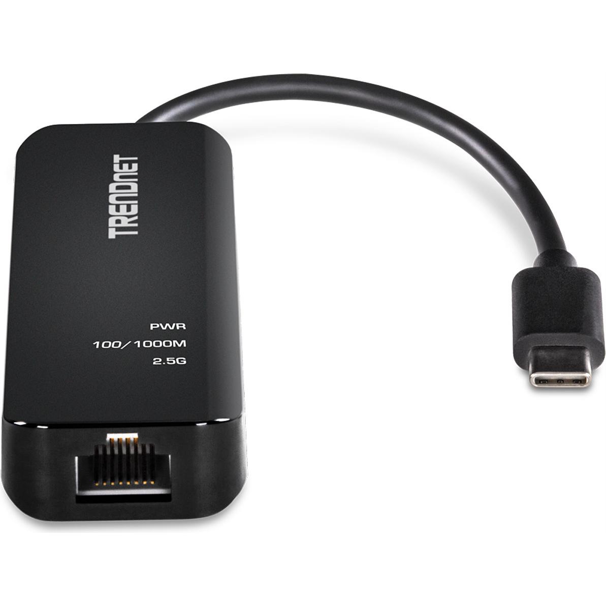 Thumbnail - Trendnet TUC-ET2G (USB-C, RJ45 2.5 Gigabit Ethernet (1x)), Netzwerkadapter, Schwarz