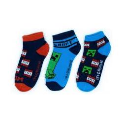 Procos, Jungen, Socken, Minecraft Kindergeheimnissocken 31/34, Mehrfarbig, (3er Pack, 31 - 34)