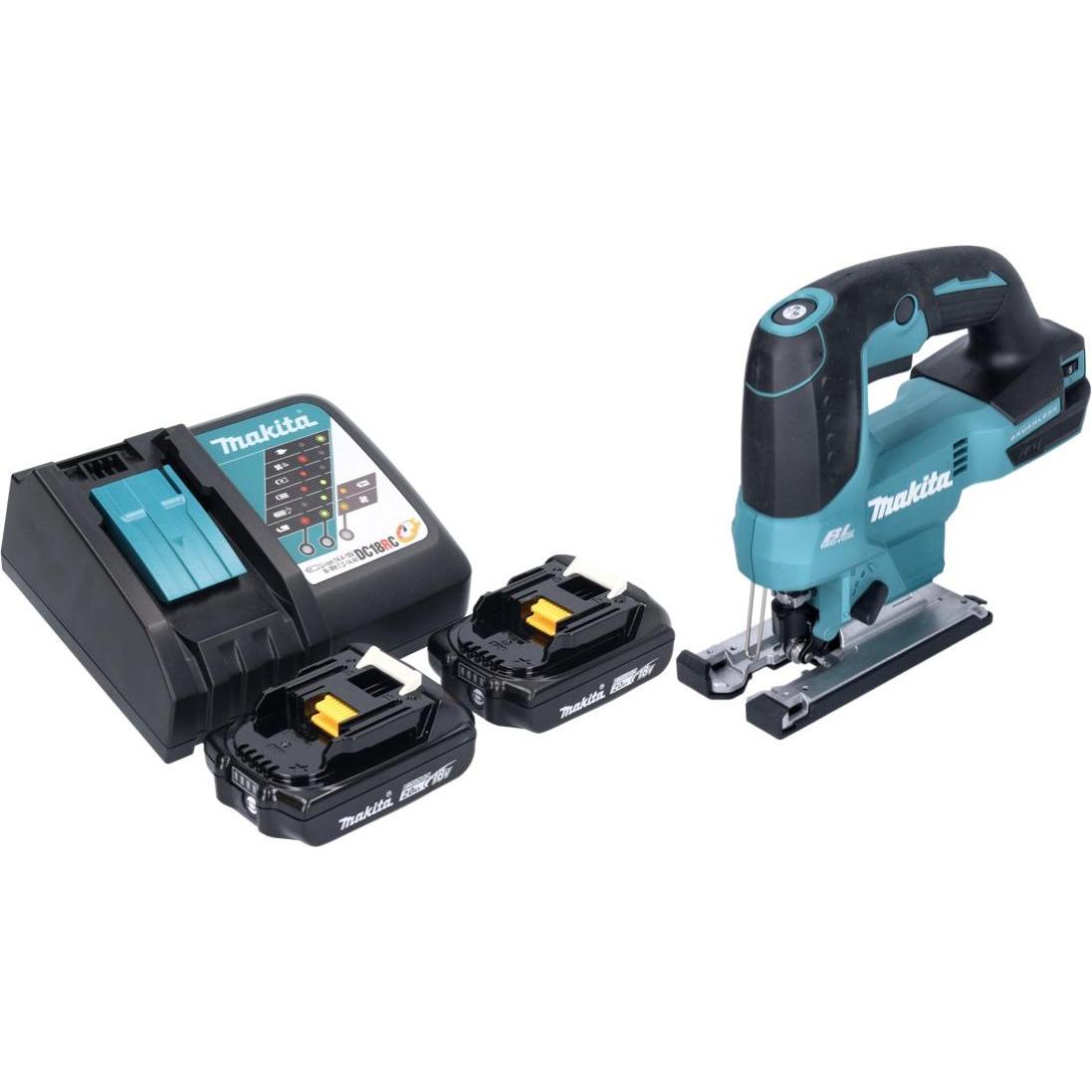 Thumbnail - Makita, Stichsäge, DJV 184 RA Akku Pendelhub Stichsäge 18 V Brushless + 2x Akku 2,0 Ah + Ladegerät