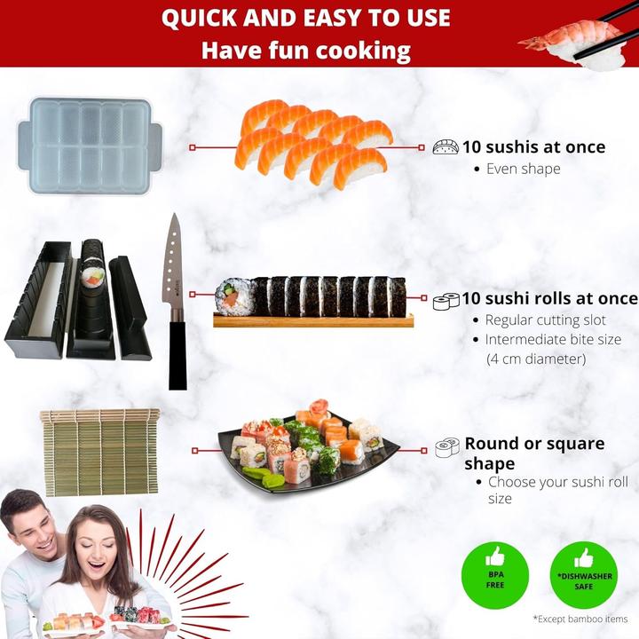Actual product image Lisigoo 15-teiliges Sushi Maker Set