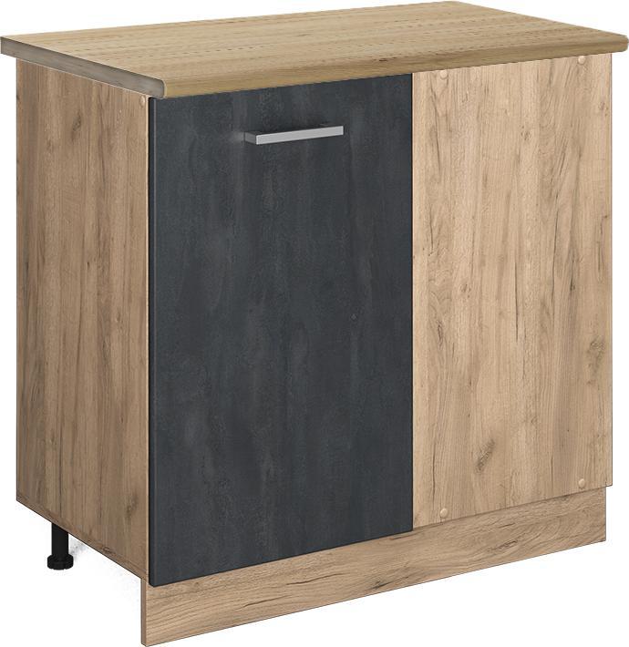 Goldkraft Eiche, Schwarz, Schwarz Beton