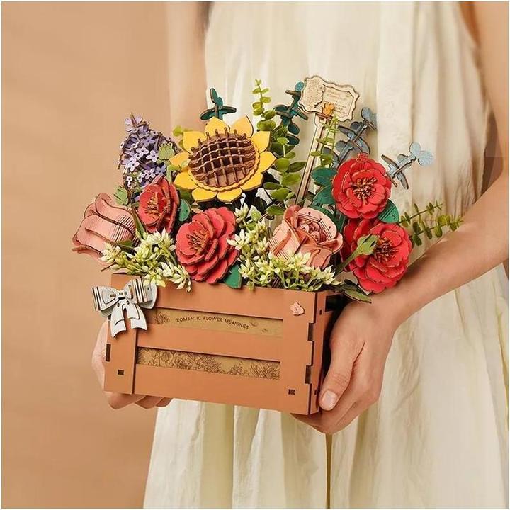 Image du produit Robotime Modellbausatz 'Wooden Bloom Box'