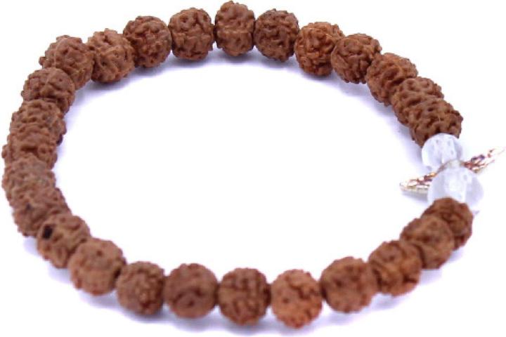 Actual product image Rudraksha protective gemstone bracelet R304-130 (Gemstone beads 4mm)