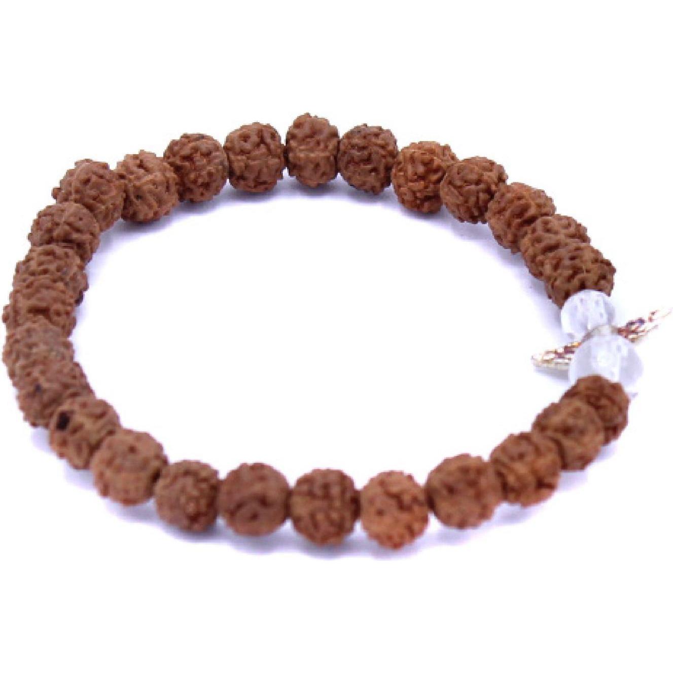 Jojo, Armschmuck, Rudraksha Schutzeng.Edels.armb.R304-130, (Edelsteinkugeln 4mm)