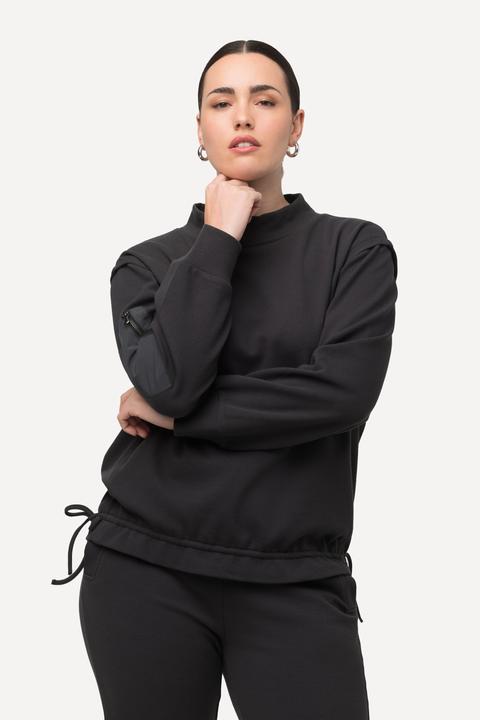 Produktbild Ulla Popken Sweatshirt, Rippstruktur, Saumband, Stehkragen, Langarm (46, 48)