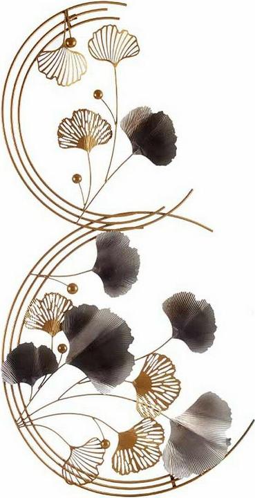 Giftdecor horizontale kreisförmige Fototapete mit Blumen (80 x 151 cm)
