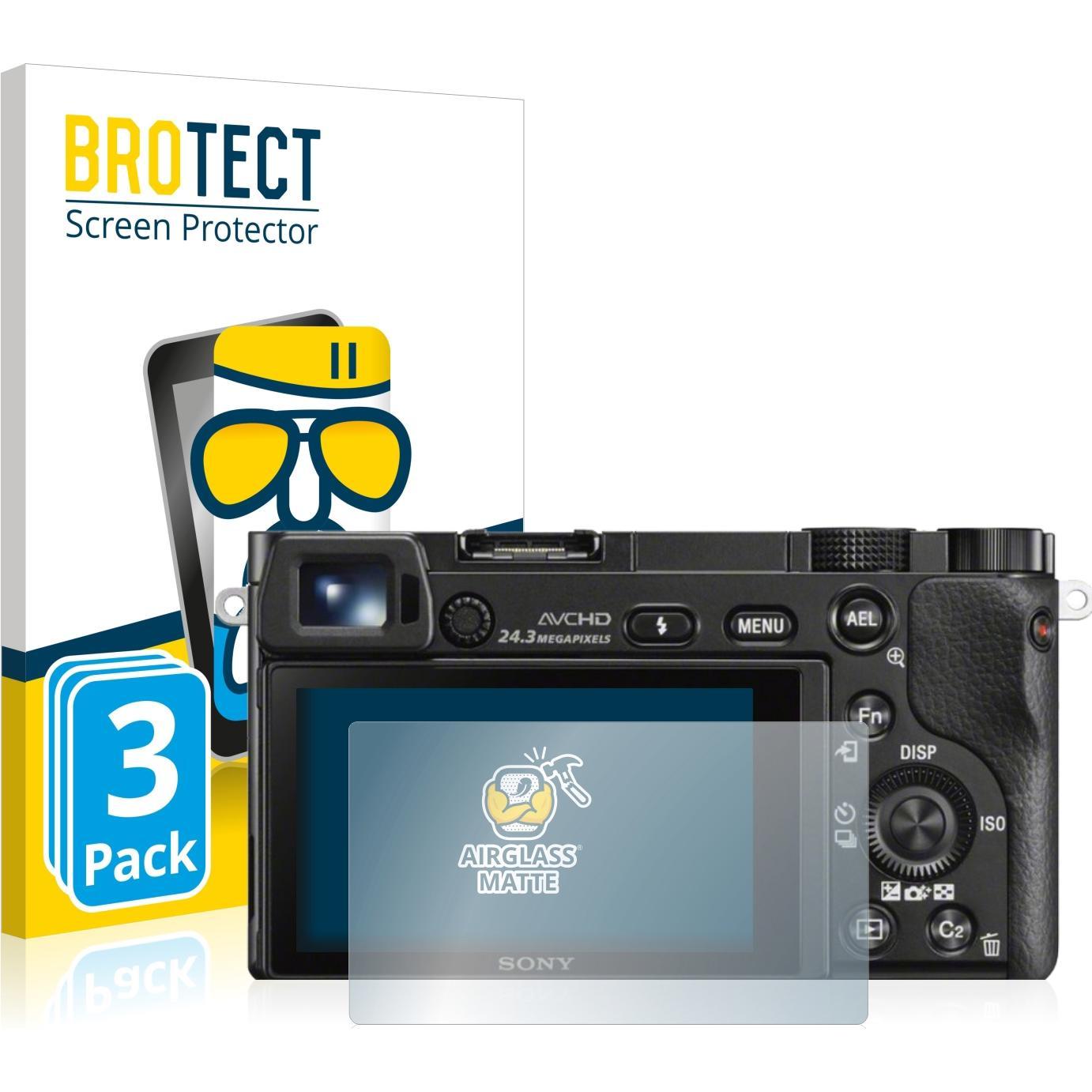 BROTECT AirGlass Panzerglasfolie Matt (Displayschutz, Alpha 6000), Kameraschutz
