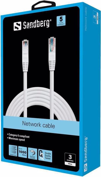 Actual product image Sandberg Network cable (UTP, CAT6, 3 m)