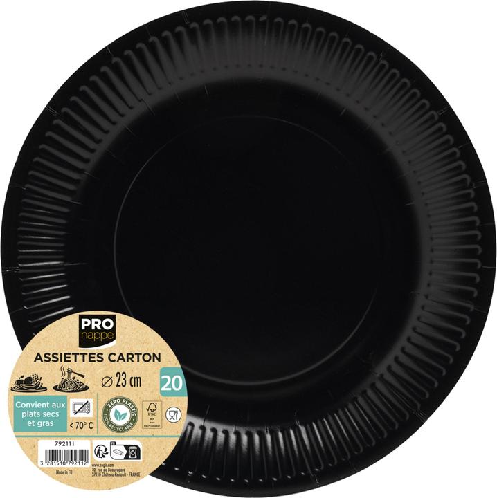 Actual product image PROnappe 20 paper plates Ø 23.0 cm (20 x)