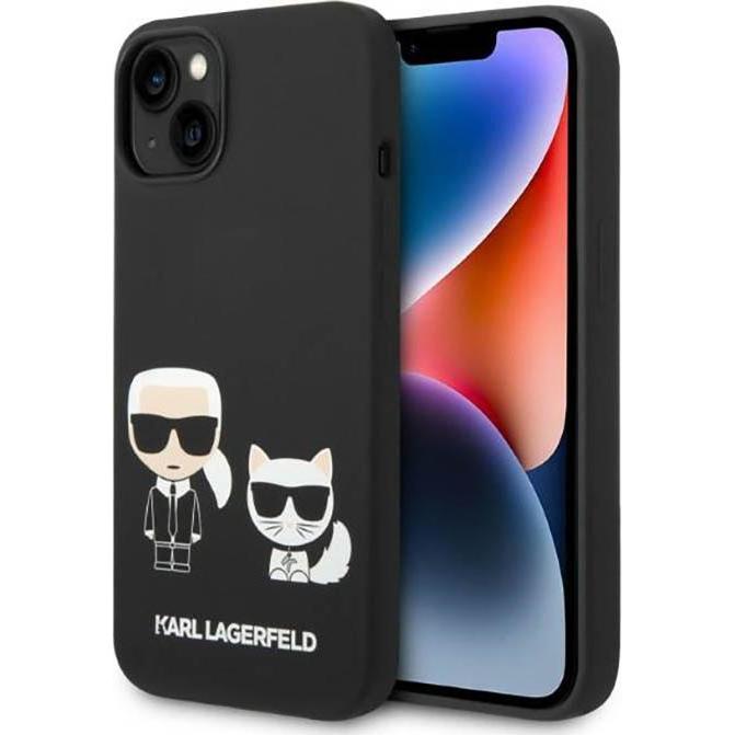 Karl Lagerfeld KLHMP14MSSKCK Custodia rigida per iPhone 14 Plus 6,7" nero / nero Liquid Silicone Karl &a (Apple iPhone 14 Plus), Cover smartphone, Ner